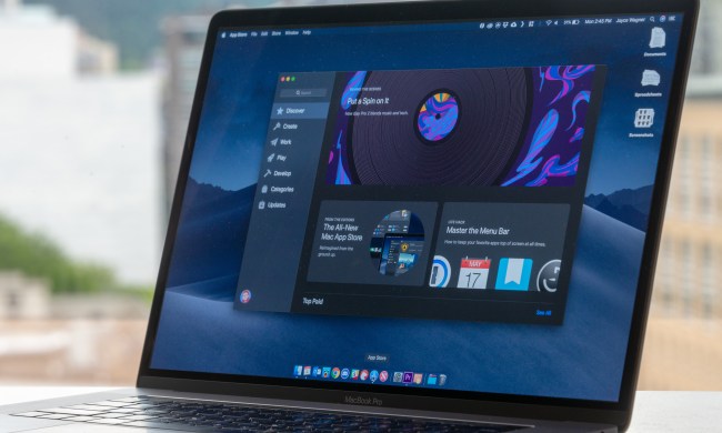 The app store open on a MacBook Pro.