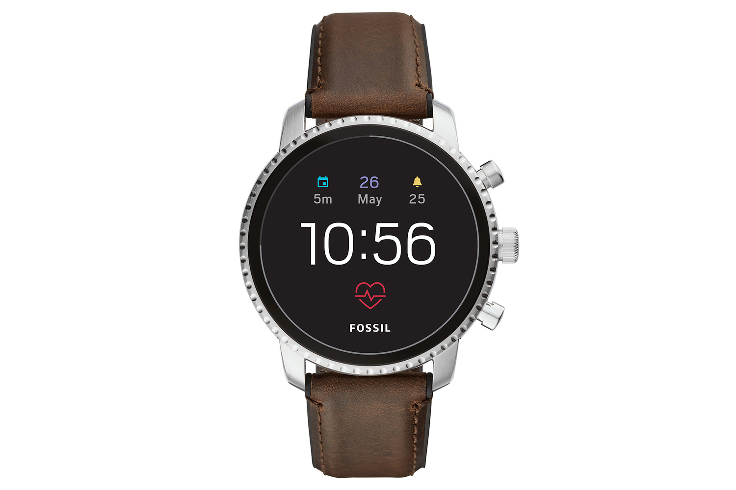 fossil q explorist hr venture news brown 2