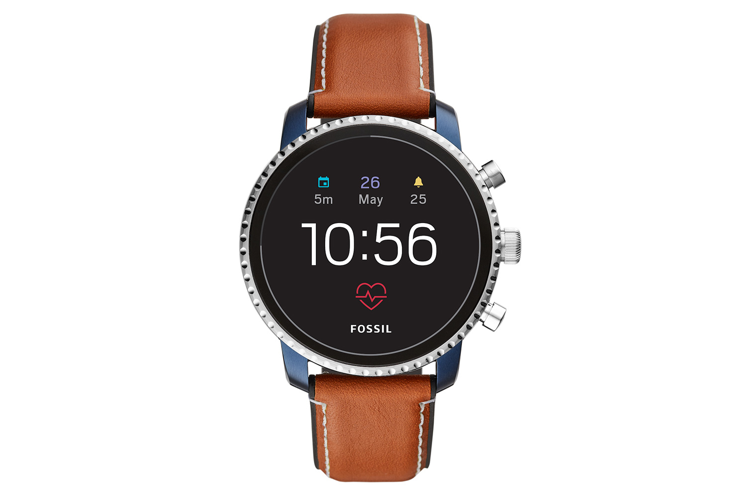 fossil q explorist hr venture news tan 2