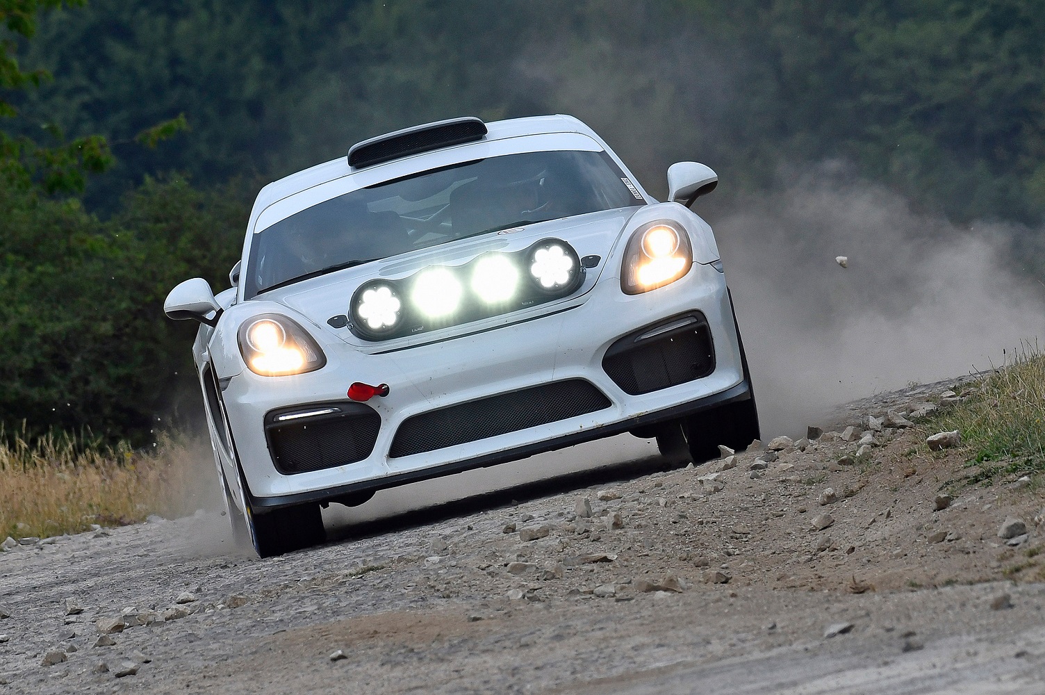 Porsche 718 Cayman GT4 rally car