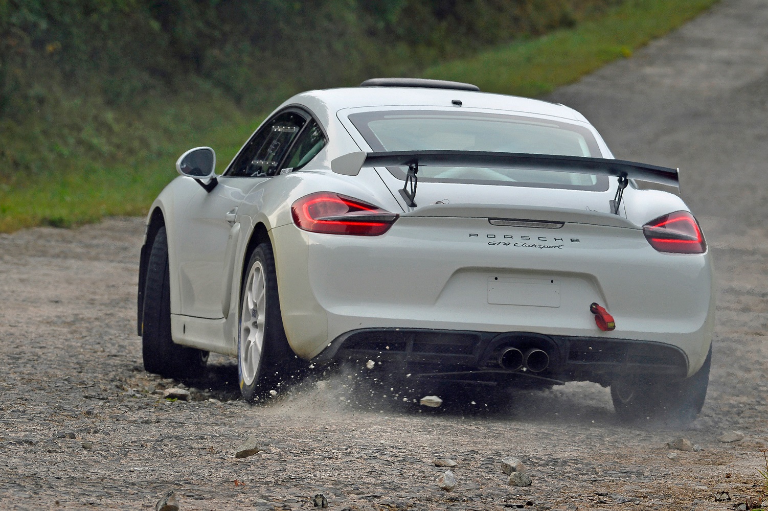 Porsche 718 Cayman GT4 rally car