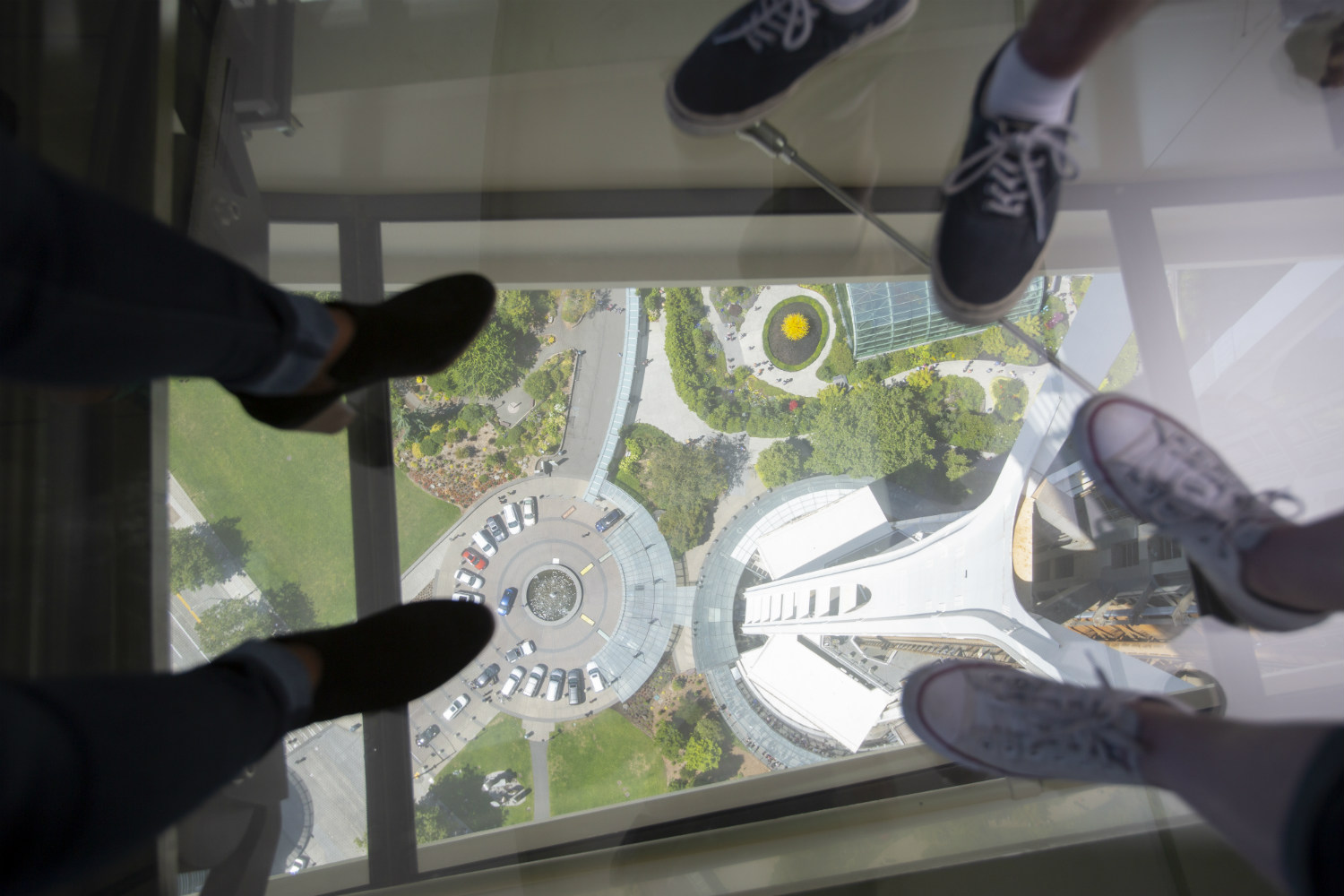 seattle space needle now has a revolving glass floor 1