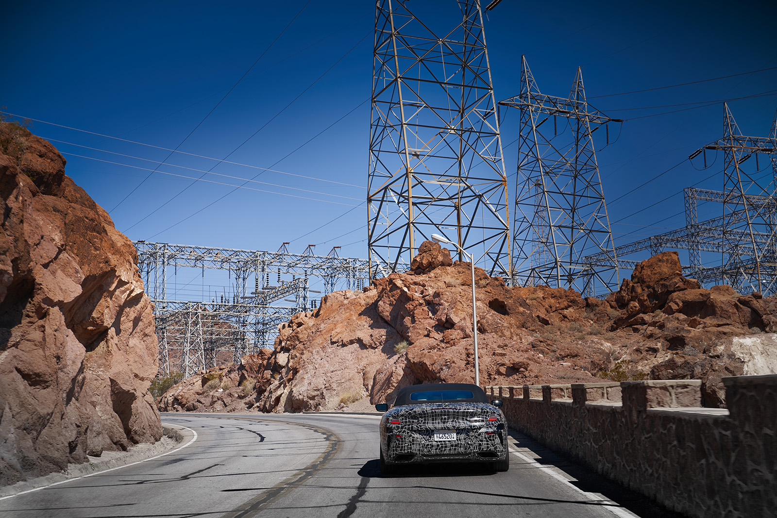 bmws tests its latest 8 series convertibles prototype in death valley bmw convertible testing  1