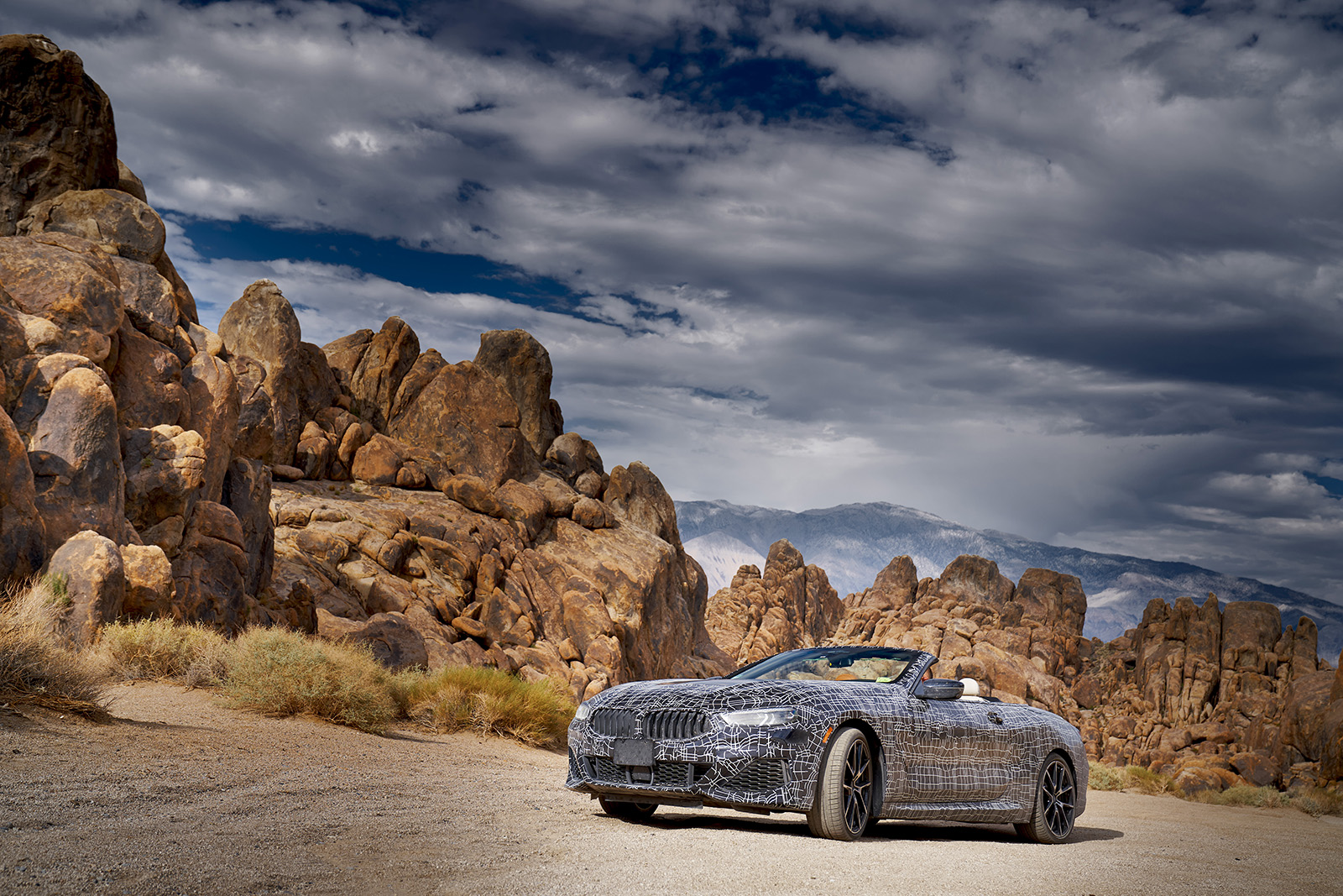 bmws tests its latest 8 series convertibles prototype in death valley bmw convertible testing  7