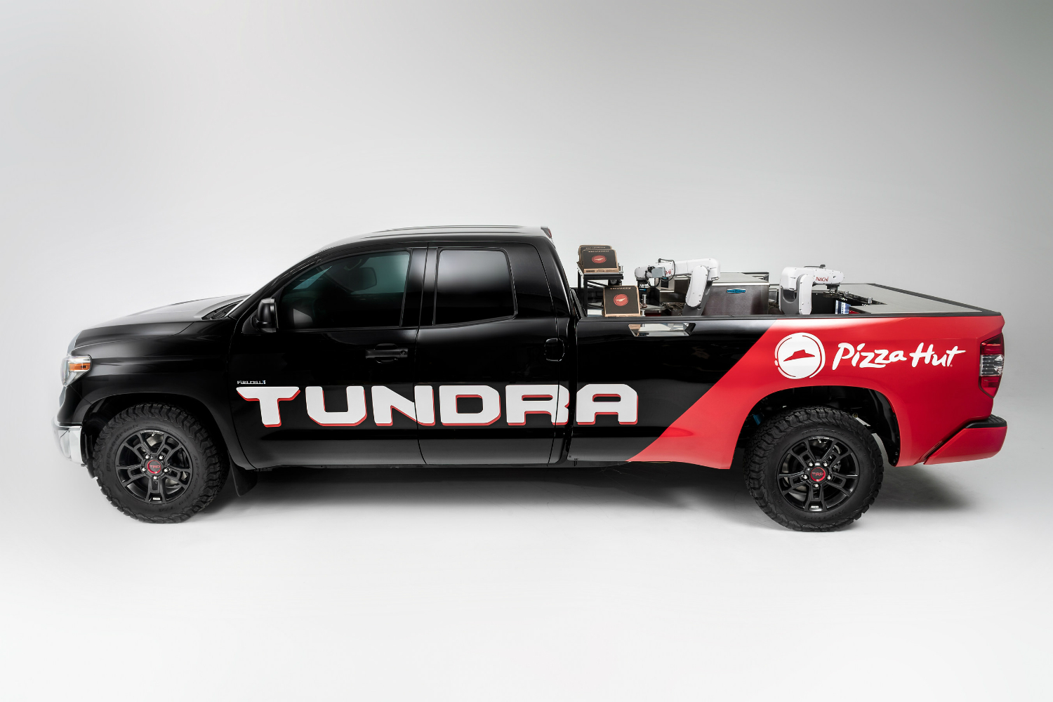 pizza hut zero emission toyota tundra truck pie pro