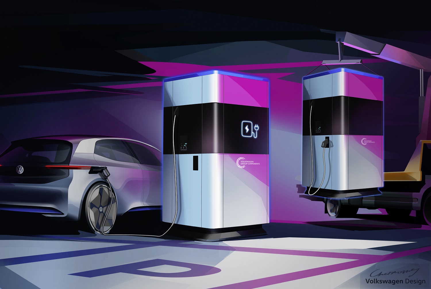 Volkswagen mobile charging station