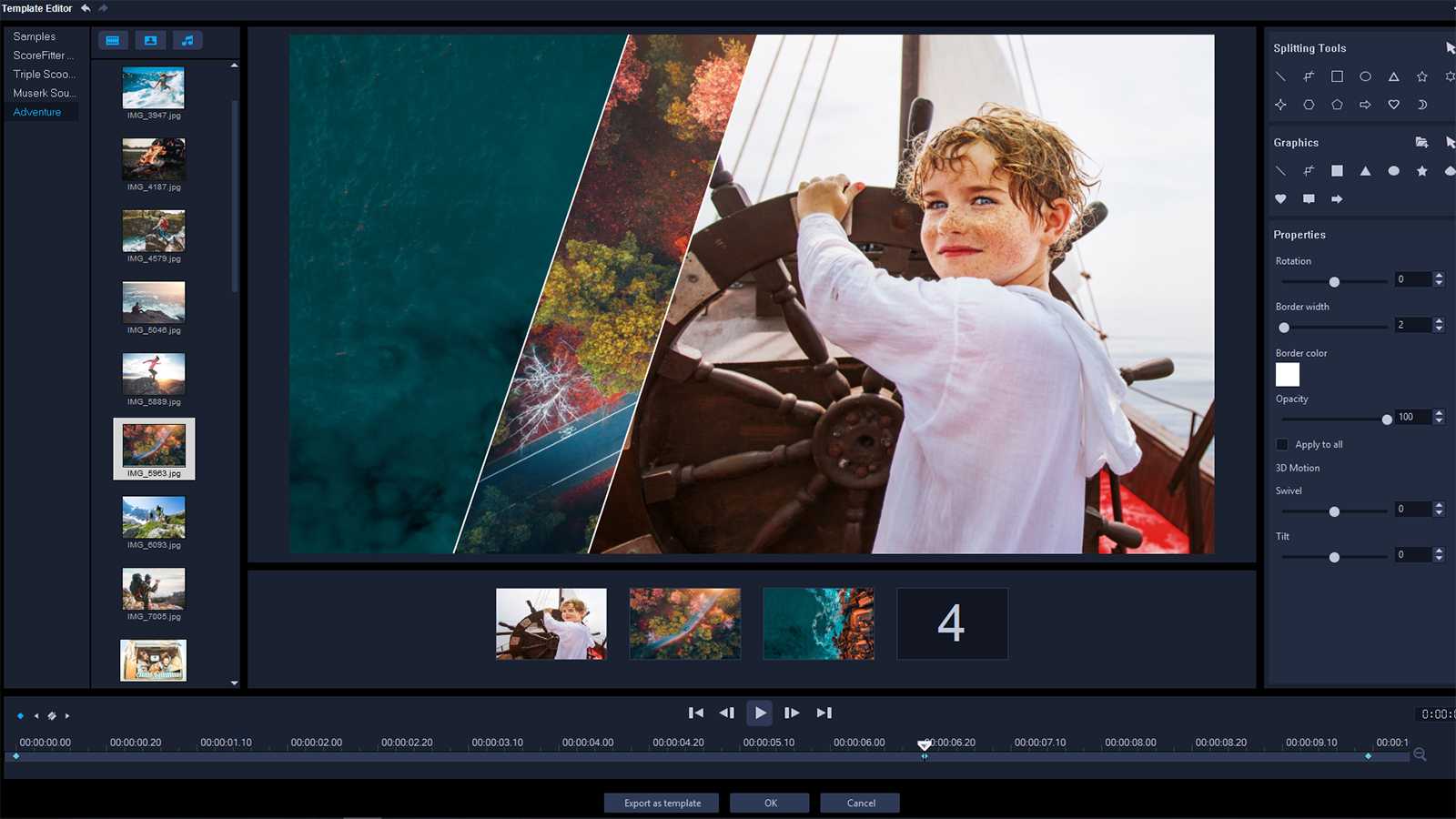 corel videostudio ultimate 2019 launch  split screen with keyframes copy