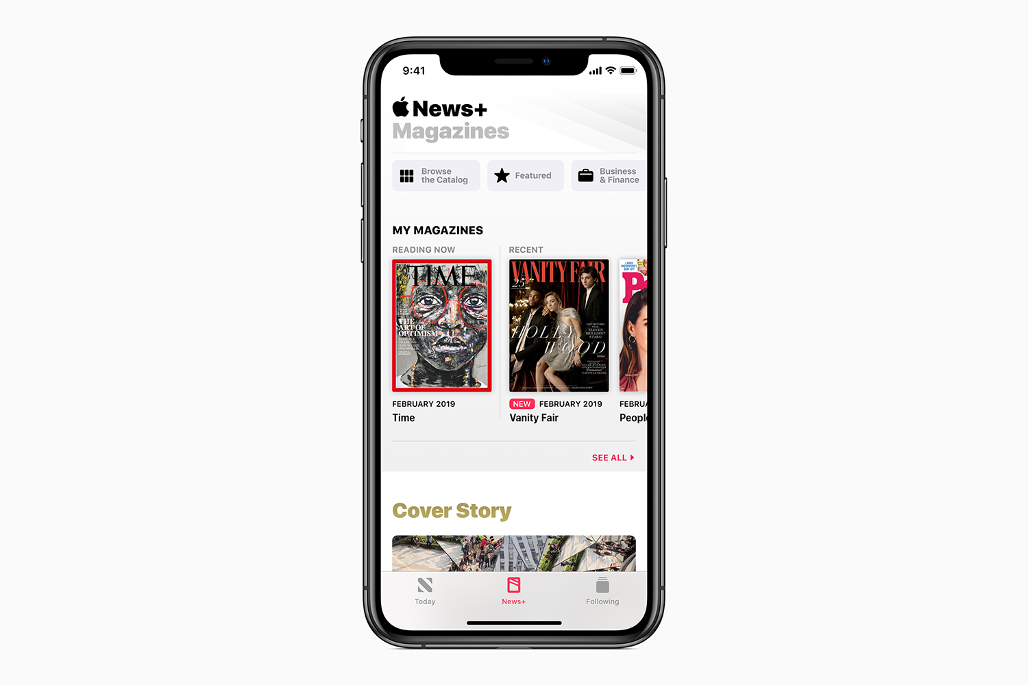 apple news plus magazines iphone screen 03252019