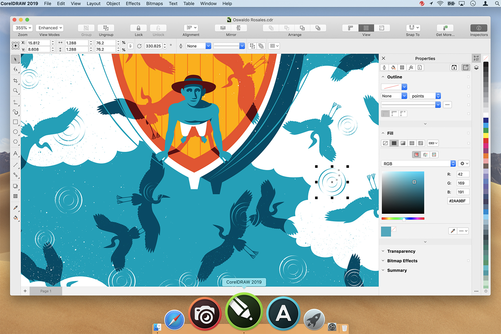 coreldraw graphics suite 2019 unveiled for mac properties inspector en