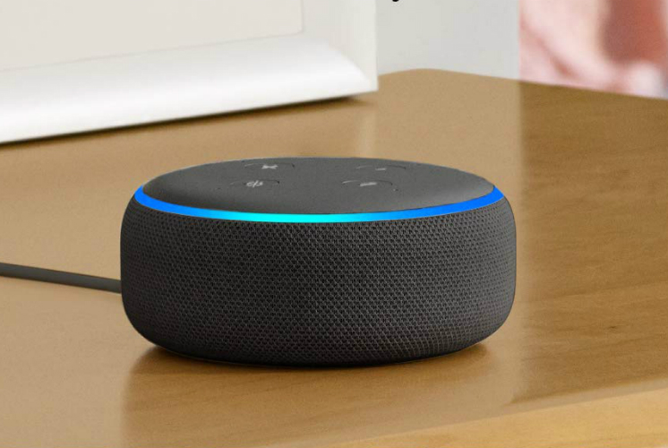 The Echo Dot (3rd Gen) placed on a table.