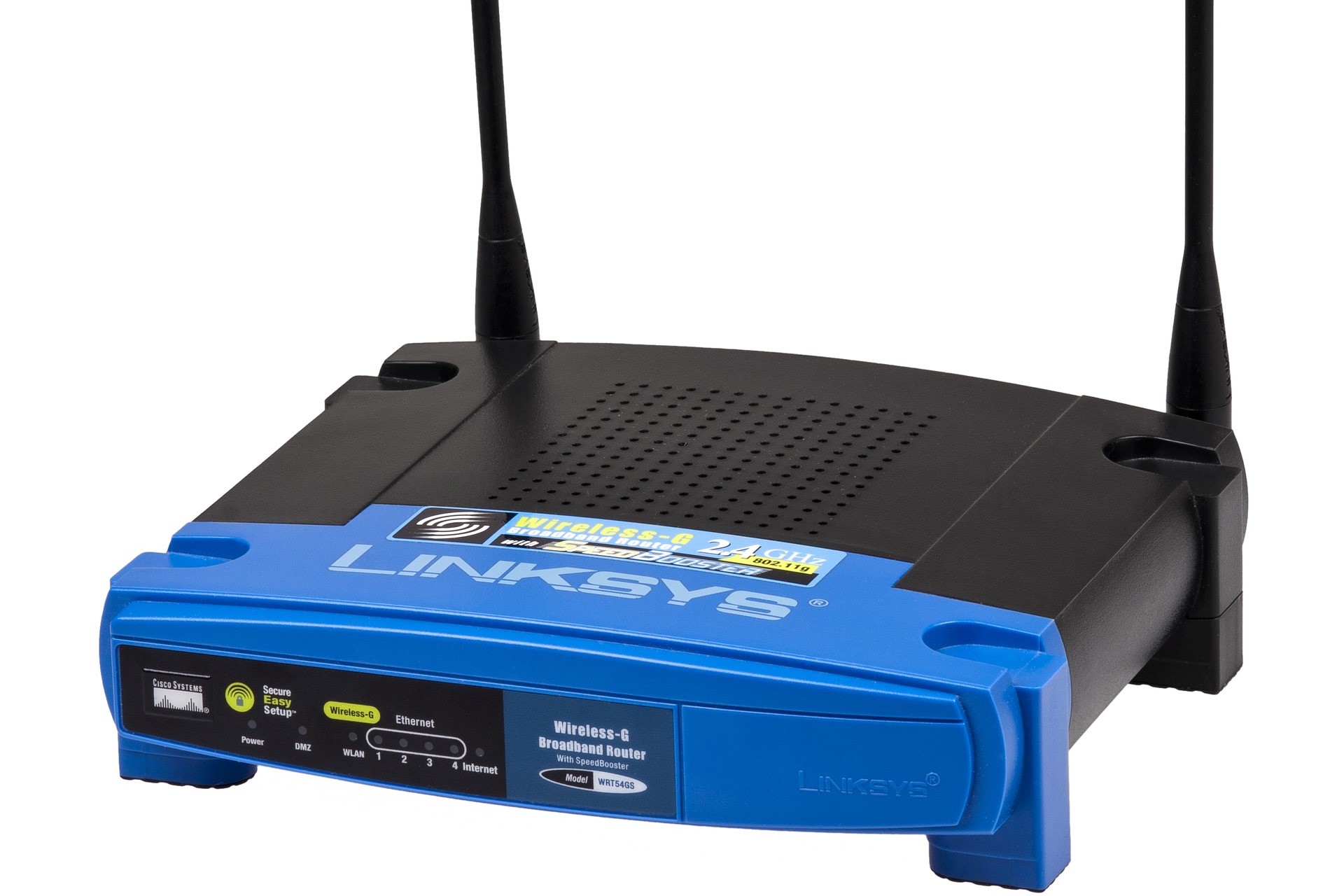 Stock image of linksys wireless router