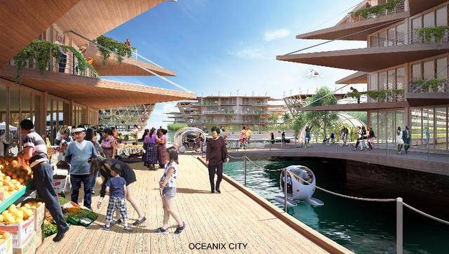 this floating city concept could withstand a category 5 hurricane the also contain an aquifer system that pulls clean water o