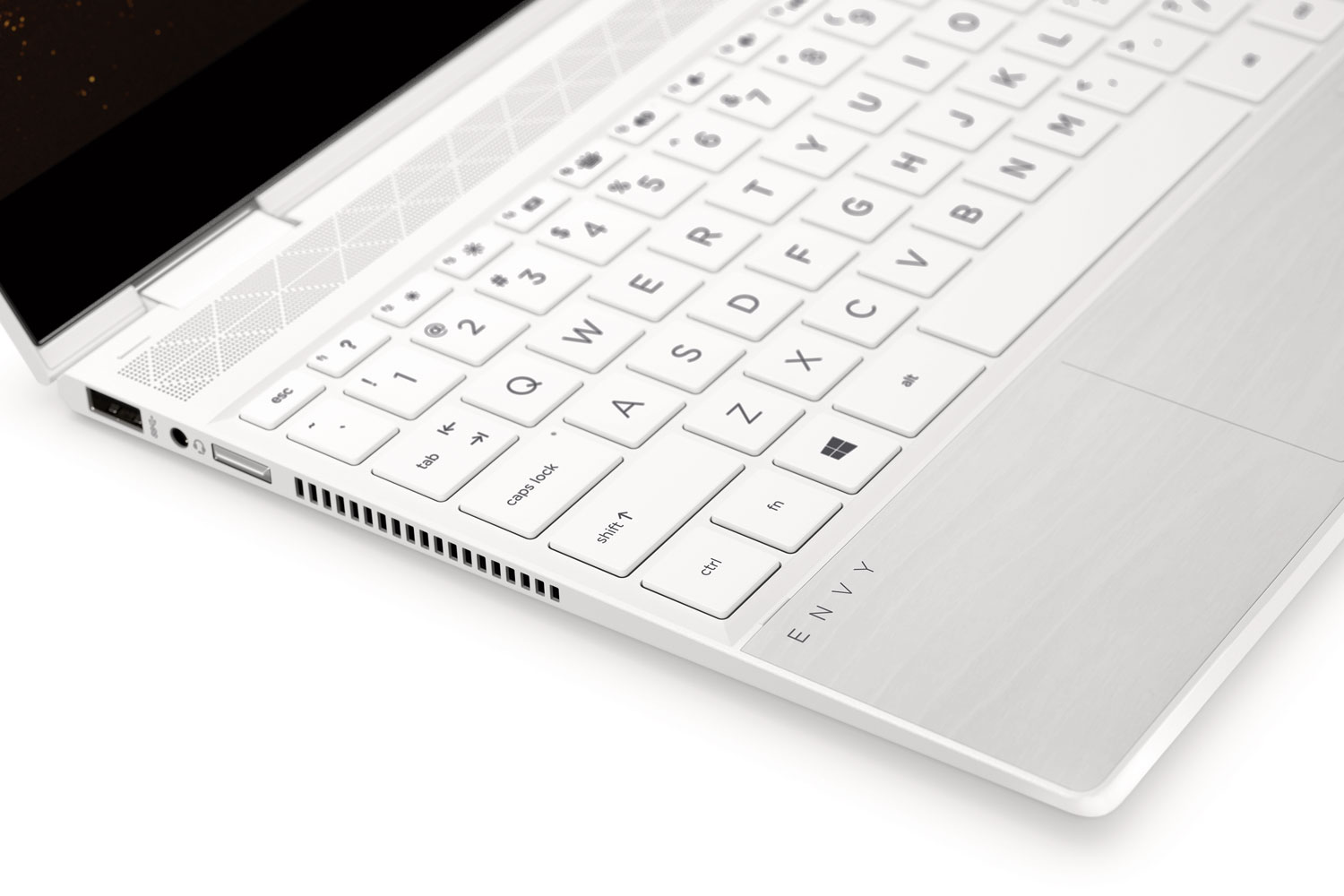 HP Envy 13 360 in Ceramic White.