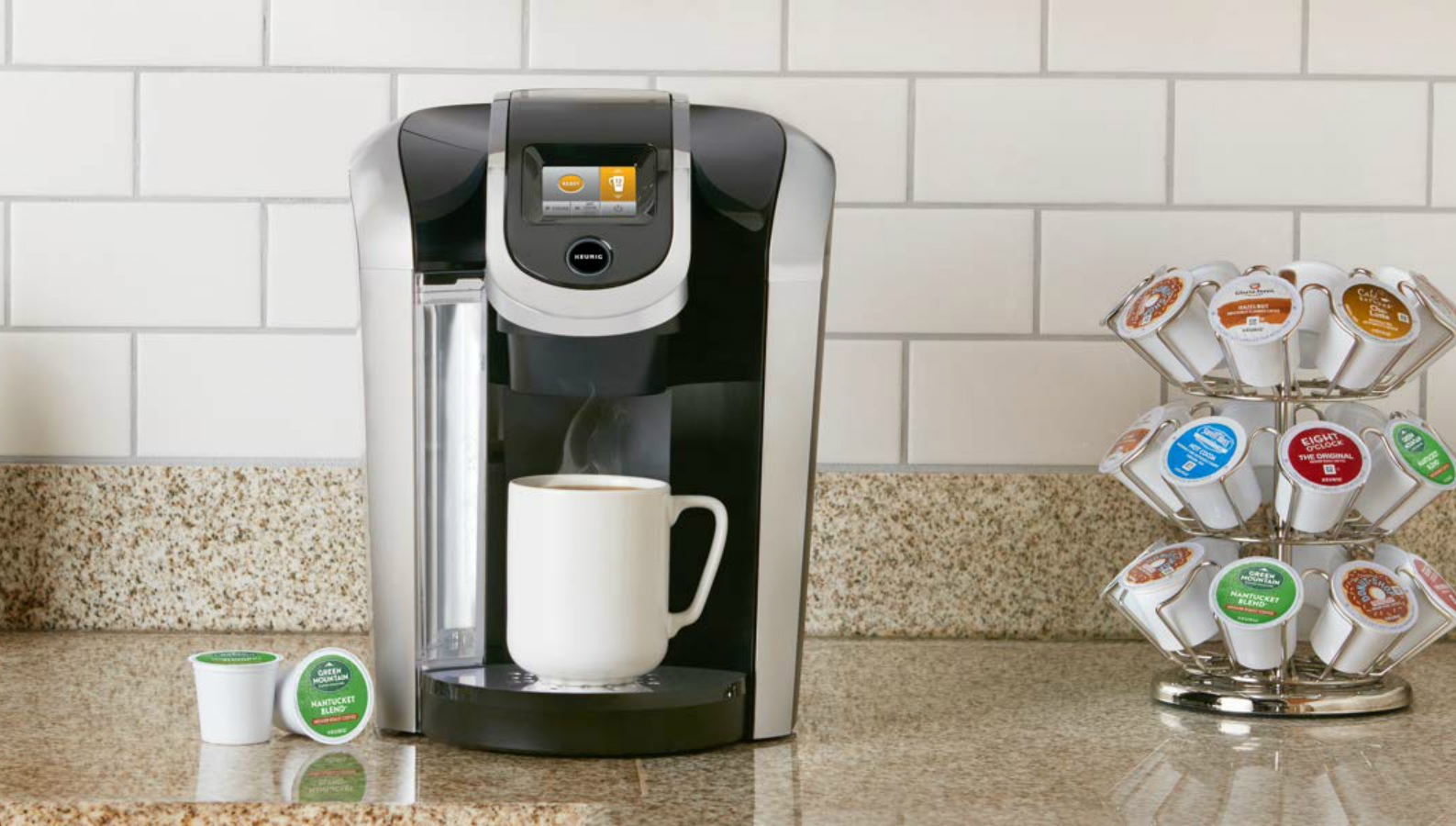 amazon daily deal keurig k475 single serve k cup pod coffee maker 4