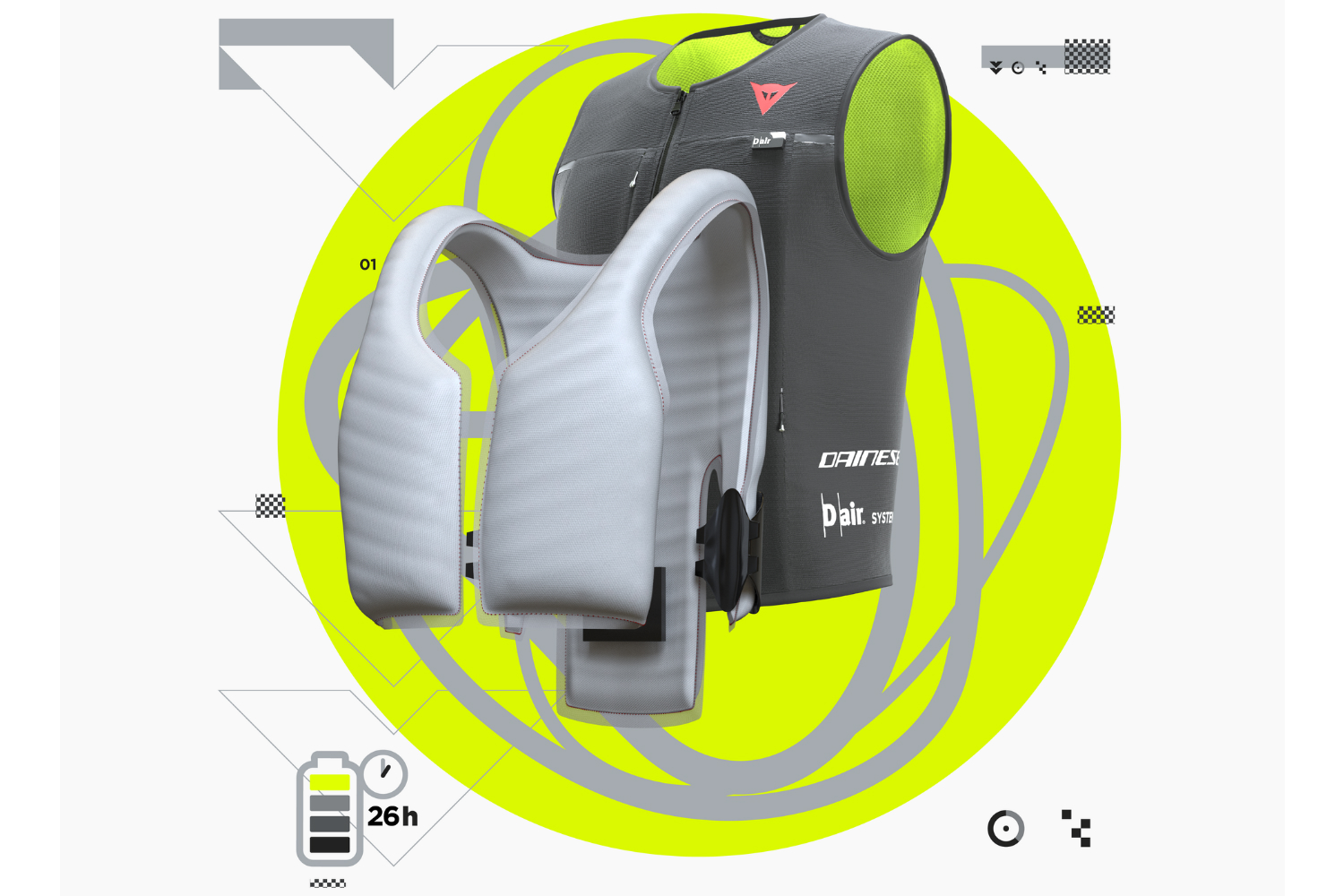 dainese smart jacket garment airbag breaks new ground so you wont get broken dair system detail