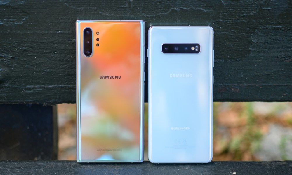 Samsung Galaxy Note 10 Plus and Galaxy S10 Plus.