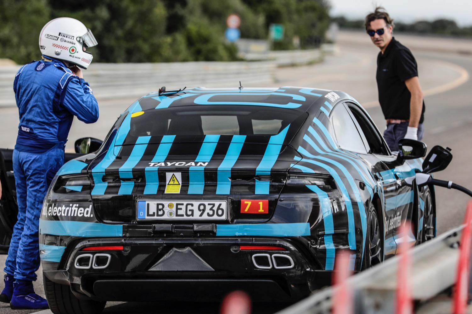 porsche taycan electric car prototype driven 2128 miles in 24 hours hour endurance test