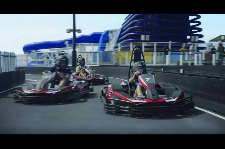 norwegian cruise line builds go kart track on top of ship 2 jpeg