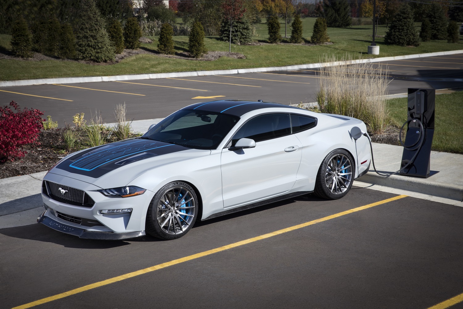 ford mustang lithium electric muscle car concept shown at sema 2019