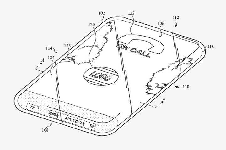 port less iphone wraparound display patent apple phone 2