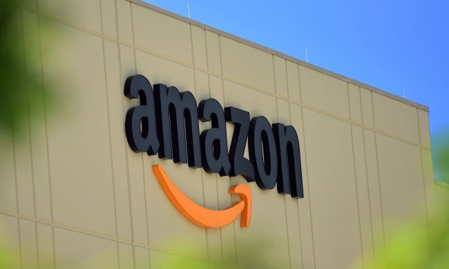 Amazon sign on warehouse