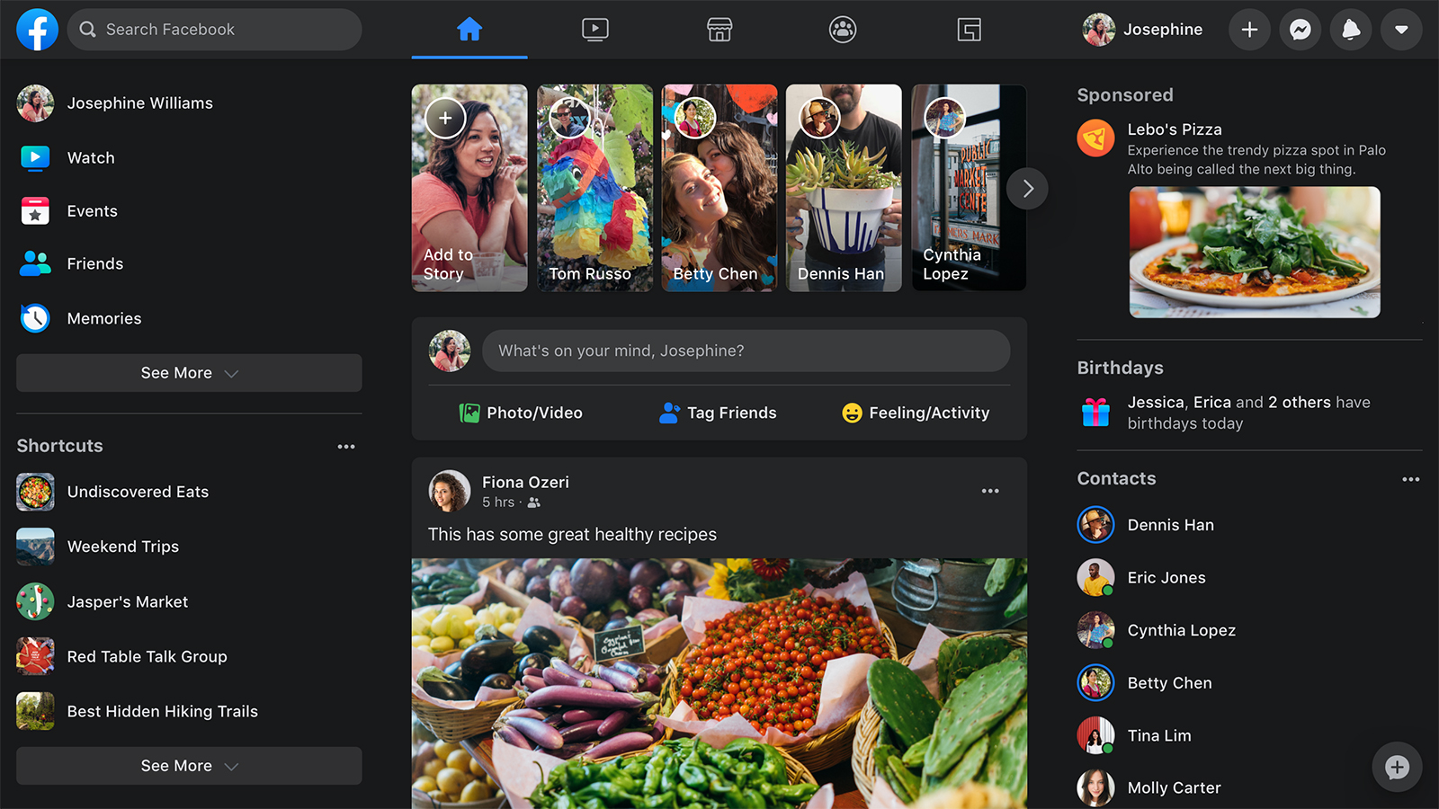 facebook redesign how to opt in darkmode