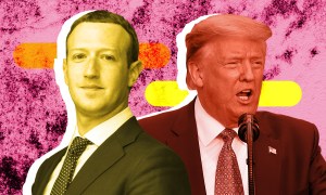 Trump with Facebook CEO Mark Zuckerberg stylized image