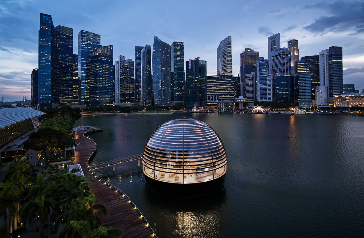 check out the stunning design of apples newest retail store apple  singapore 1