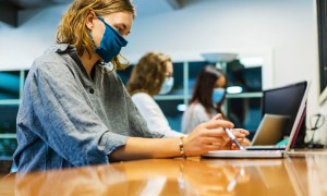 high school senior part 2 college freshman students wearing face masks