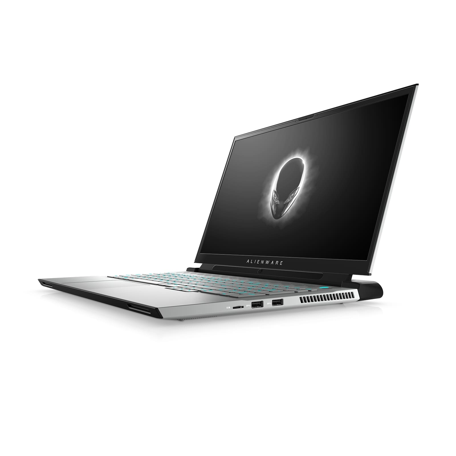 alienware m17 r4 and m15 ces 2020 white with tobii faced left