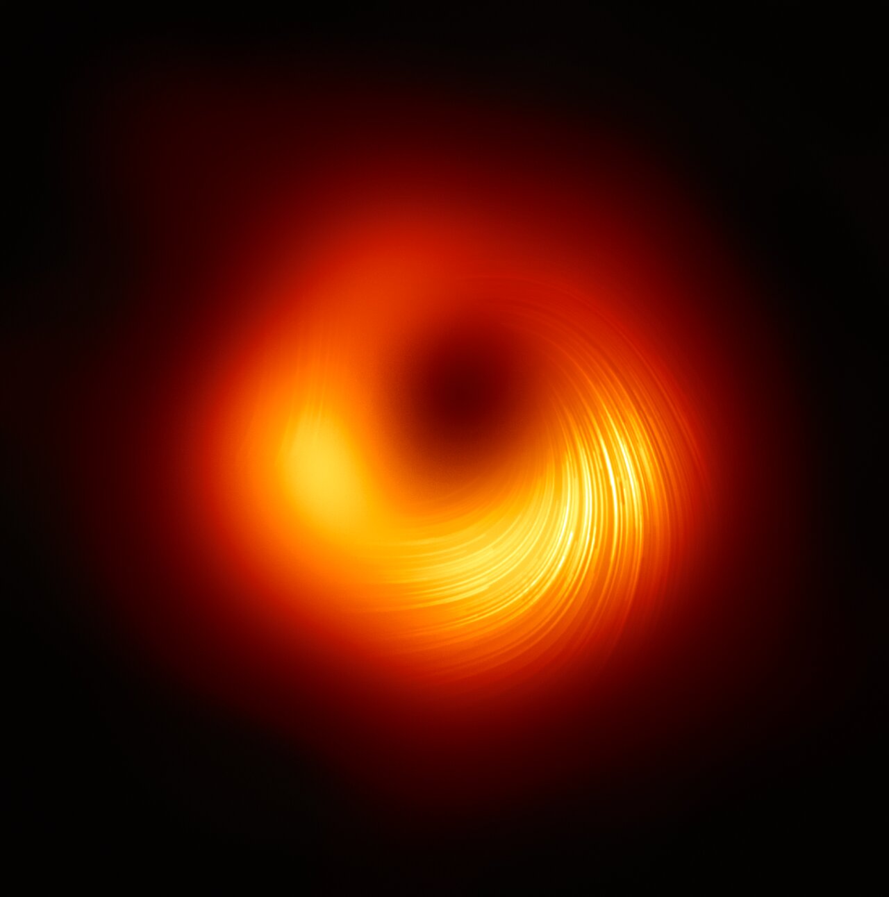 A view of the M87 supermassive black hole in polarised light 