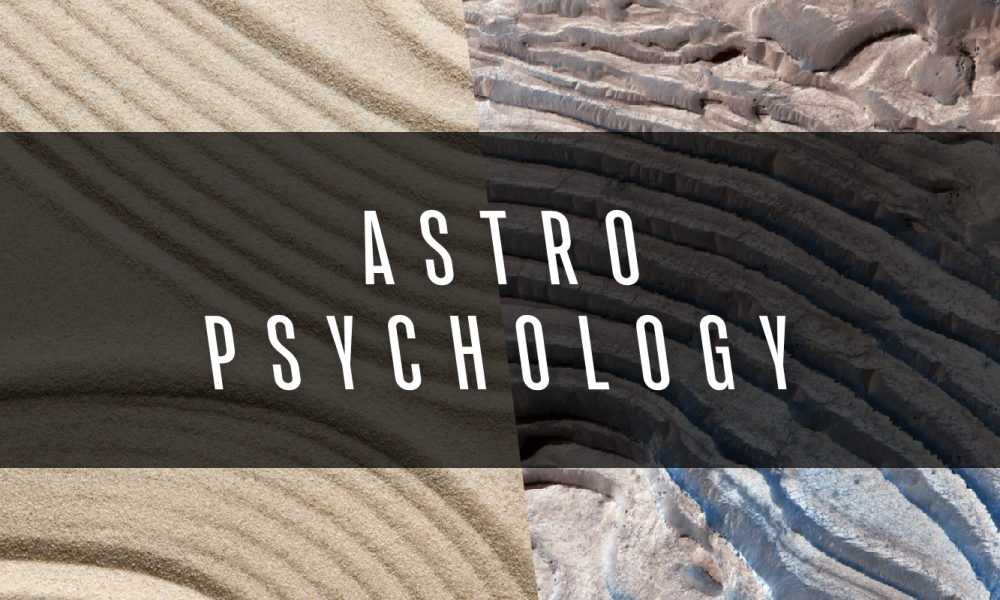 Hero banner that reads "Astro Psychology" with imagery in background