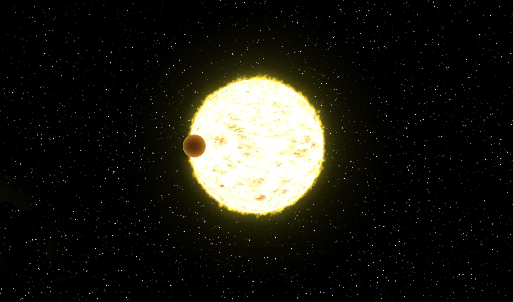 Illustration of a planet transiting its host star.