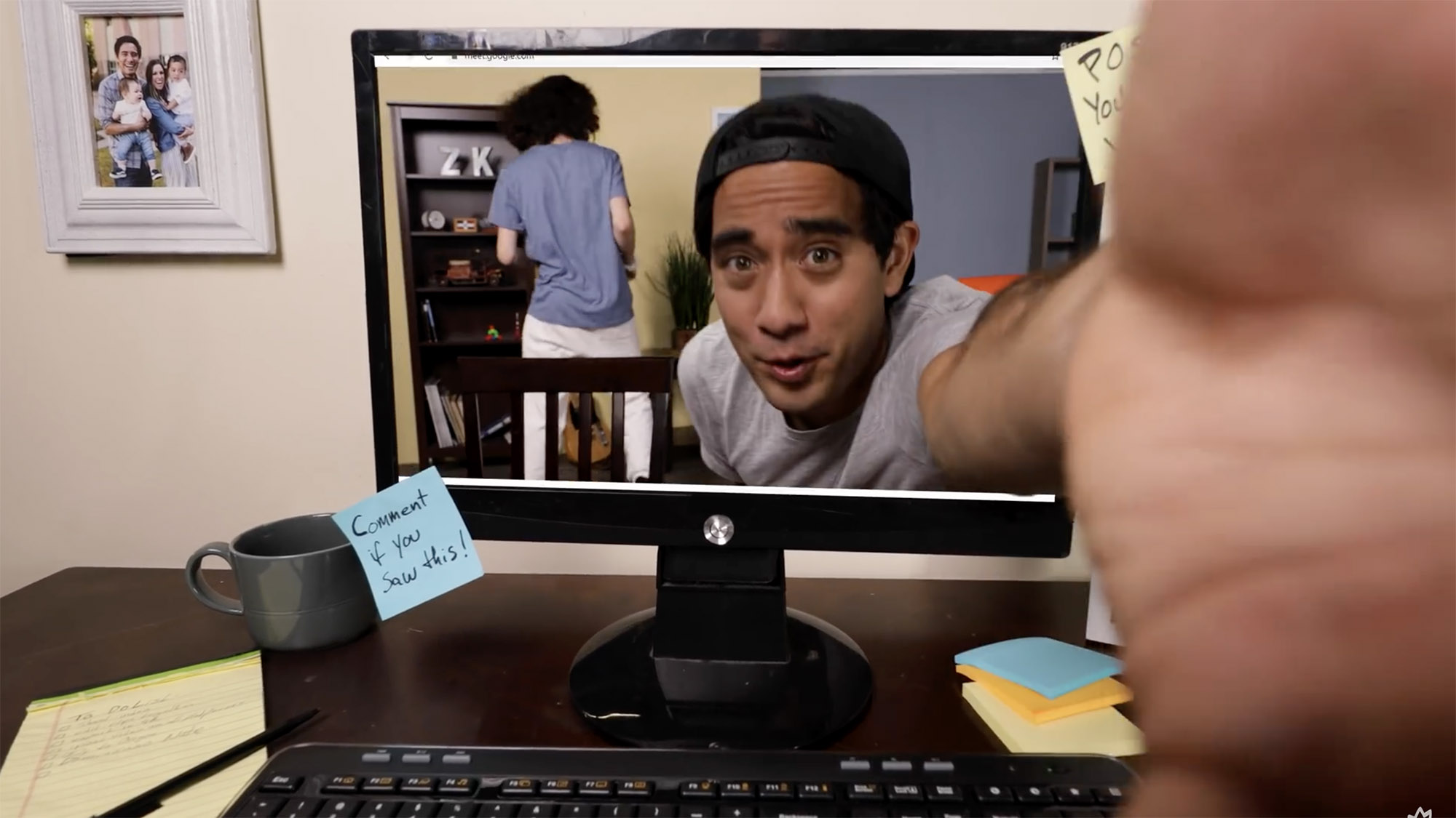 zach king computer screen illusion