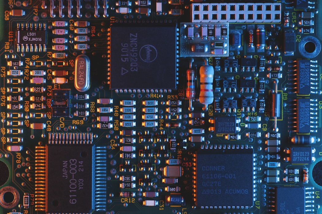 Circuit board with microchips