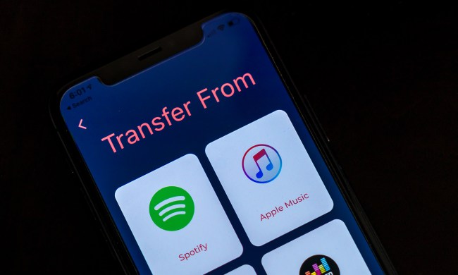 Spotify and Apple Music transfer on a smartphone.