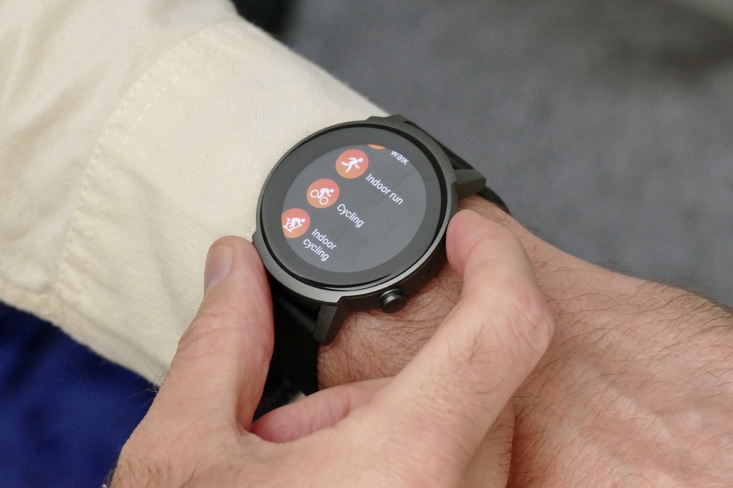 Workout modes on the TicWatch E3.