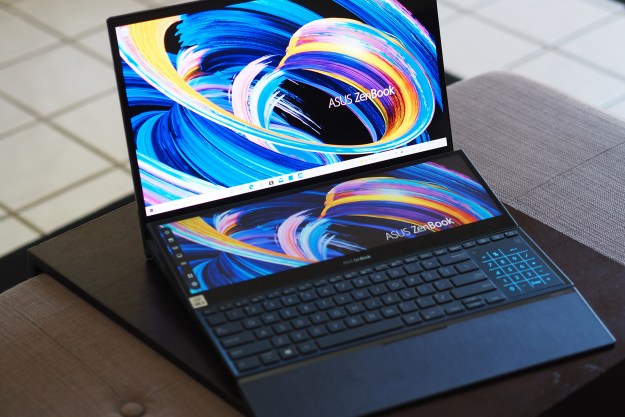 Image of the ZenBook Pro Duo with a second display.