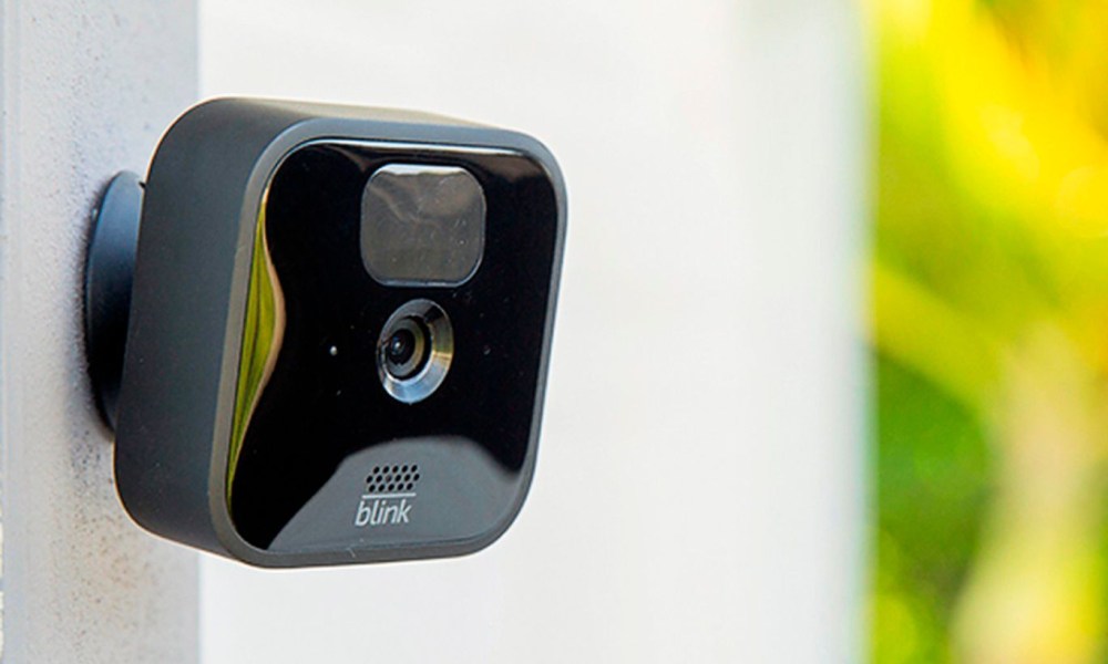 Blink Wireless Outdoor 1080p Security Camera installed on an exterior wall.