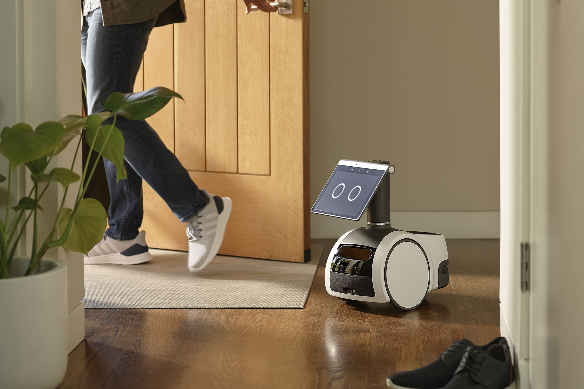 amazon astro robot roves around home for security door