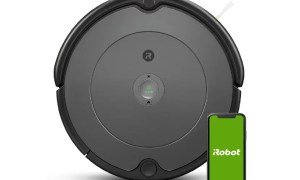 The iRobot Roomba 676 robot vacuum with its app.