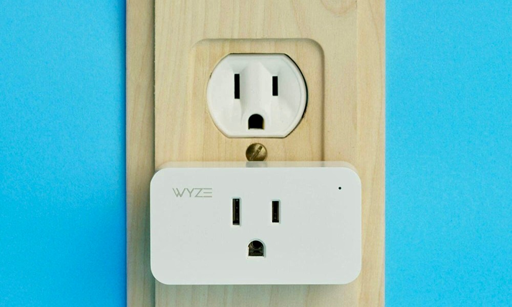 The Wyze Smart Plug connected to an outlet.