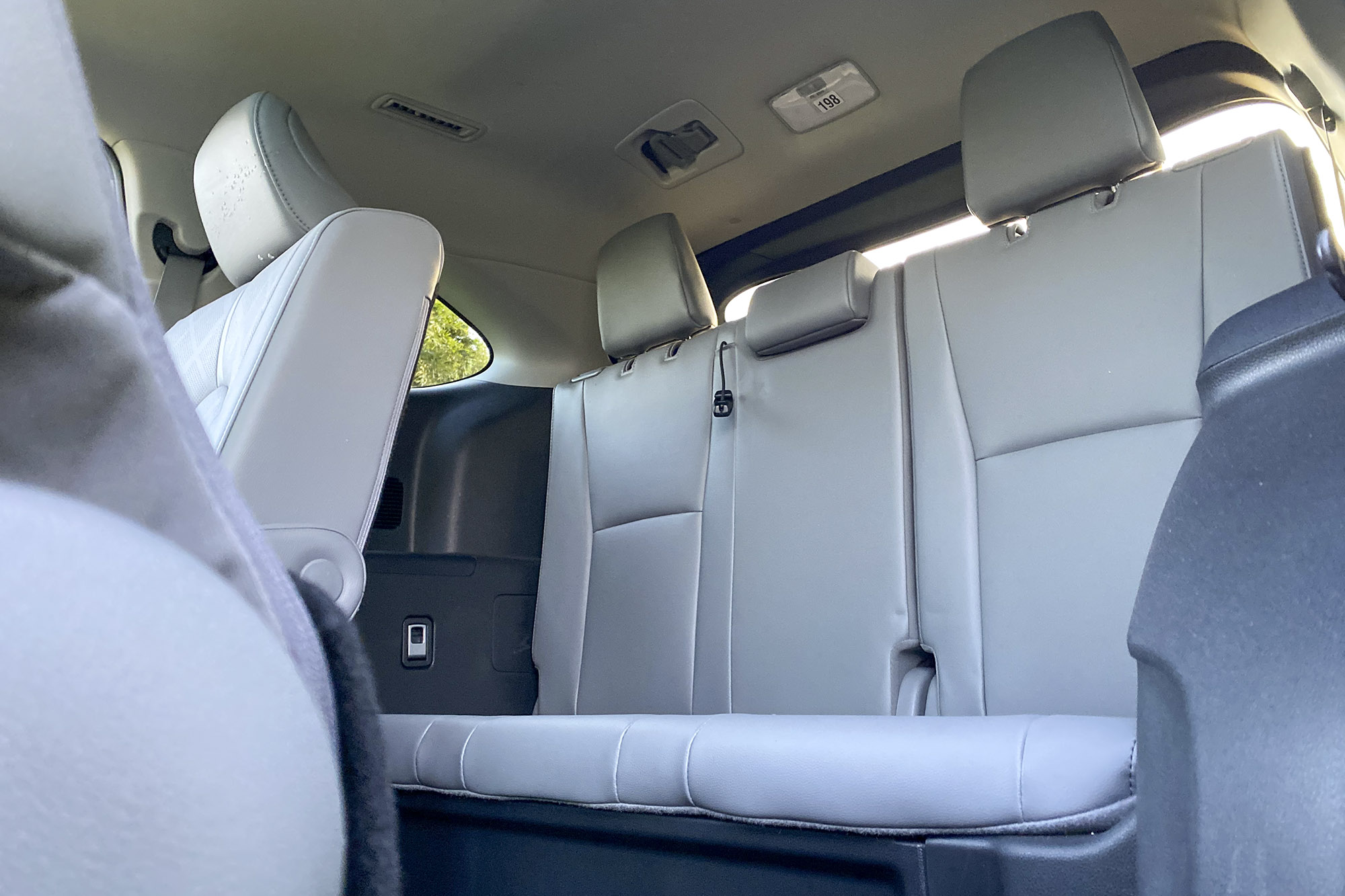 Third row seats in the 2021 Toyota Highlander Hybrid Platinum.