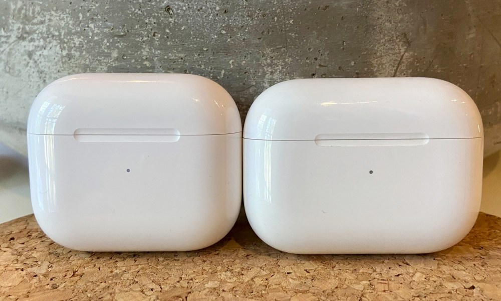 AirPods 3 and AirPods Pro charging cases.