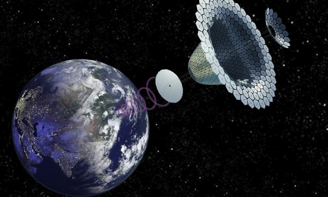 Simplified diagram of space solar power concept..