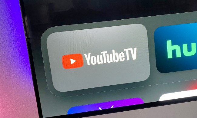 YouTube TV app icon on Apple TV.