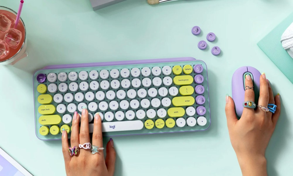 Logitech Pop Keys in Daydream color way.