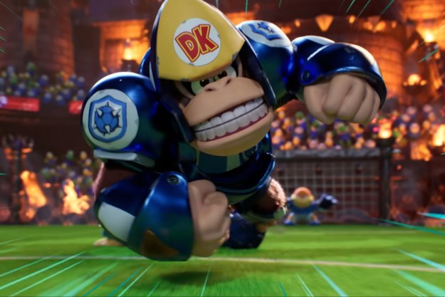 Donkey Kong charging across the field.