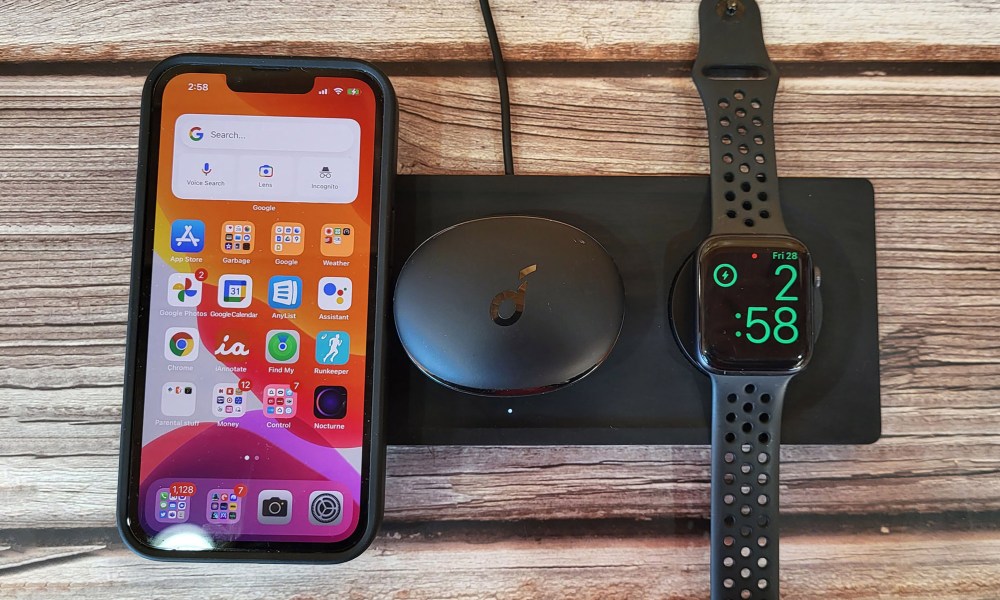 The Belkin 3-in-1 charger can charge your phone, Airpods, and Apple watch at the same time.