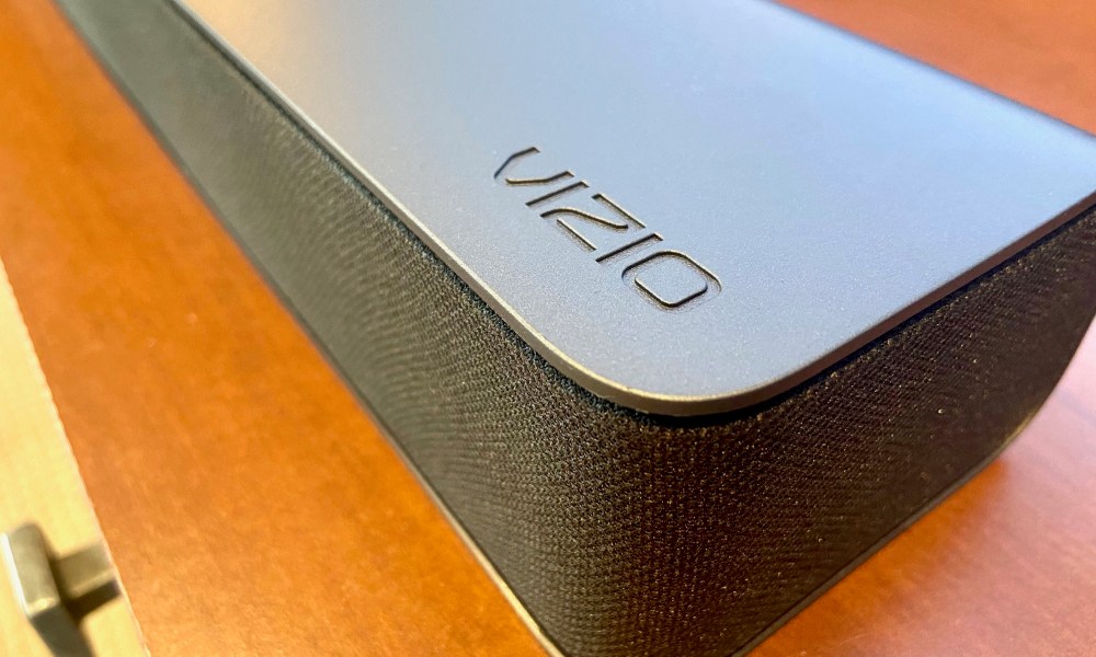 Top view of the Vizio M-Series 2.1 soundbar.